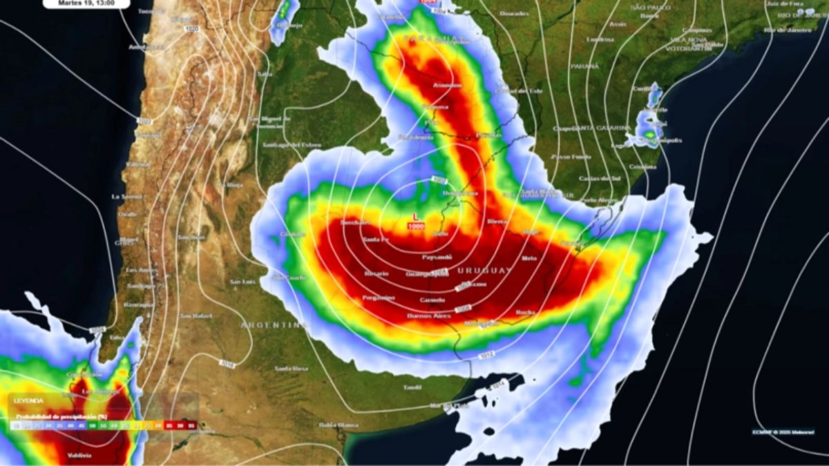 Anticipan lluvias fuertes y un episodio de ciclogénesis en varias provincias tras la ola polar