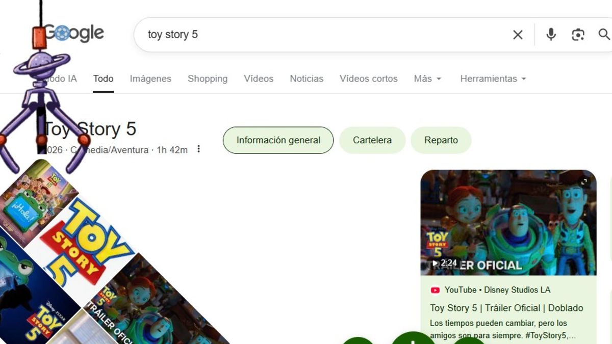 Google lanzó un juego oculto de Toy Story para celebrar el estreno de la nueva película