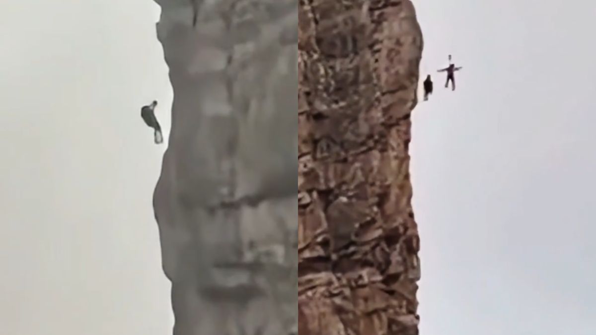 un alpinista tomó una ruta equivocada y quedó suspendido a 50 metros de la cima durante horas
