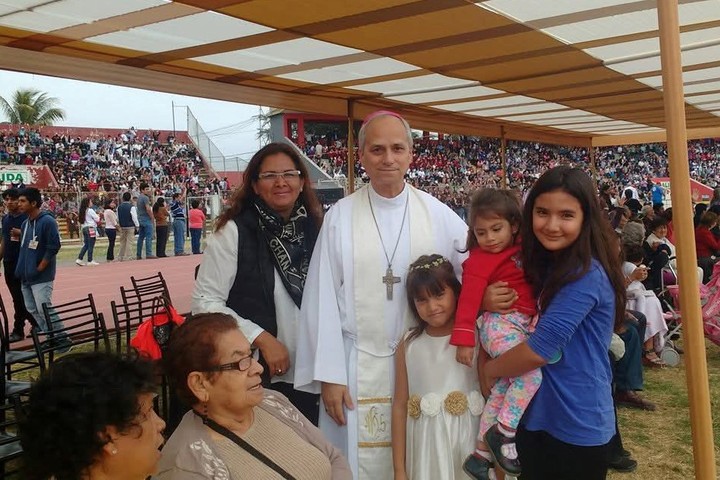 El entonces obispo Robert Prevost, en Chiclayo (Perú), en 2018. Foto EFE