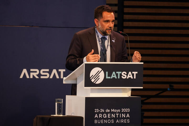 Leal cuando era presidente de ARSAT
FOTO Maxi Failla