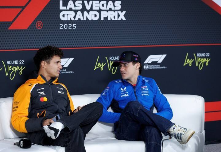 Lando Norris y Franco Colapinto quedaron buena onda. EFE/EPA/Cristobal Herrera Ulashkevich