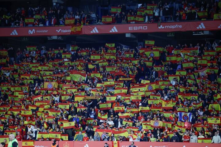 Los hinchas españoles tuvieron una repudiable actitud ante Egipto (EFE/Alberto Estévez).