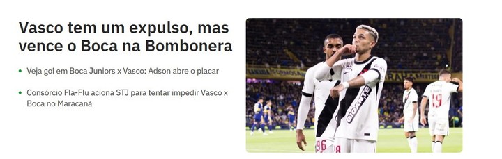 Qué dijeron en Brasil tras el golpe del Vasco da Gama en La Bombonera.