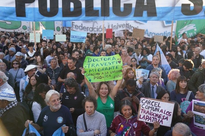 La última marcha Universitaria contra el recorte del financiamiento.